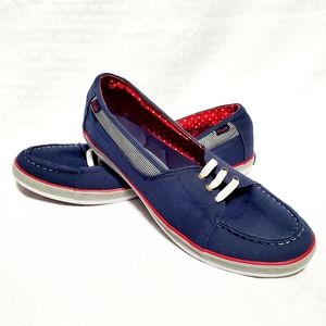 Keds Womens  WF47799 Size 10 Blue  Fabric Slip On Loafer Fashion Sneakers.
